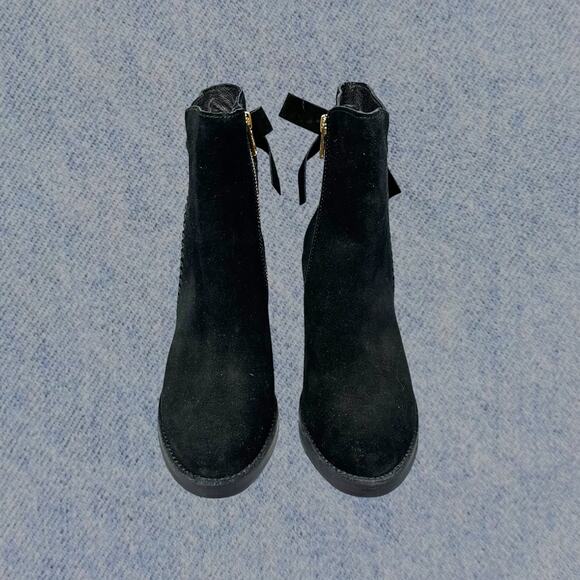 UGG Women's Fraise Whipstitch Suede Ankle Boots in Black, Size 6.5 - Picture 4 of 6